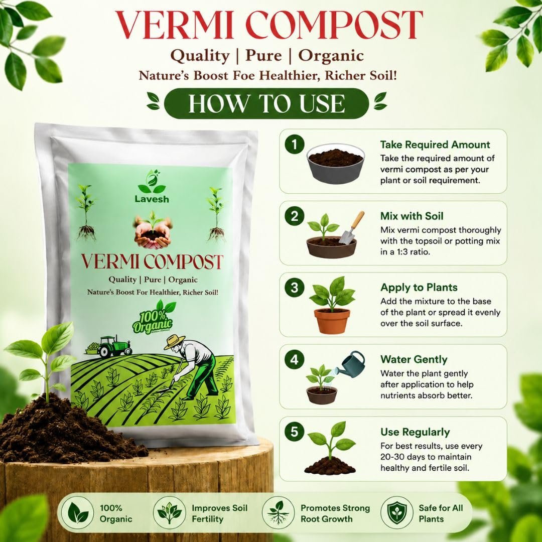 Lavesh Organic Vermicompost Natural Plant Fertilizer - Image 2