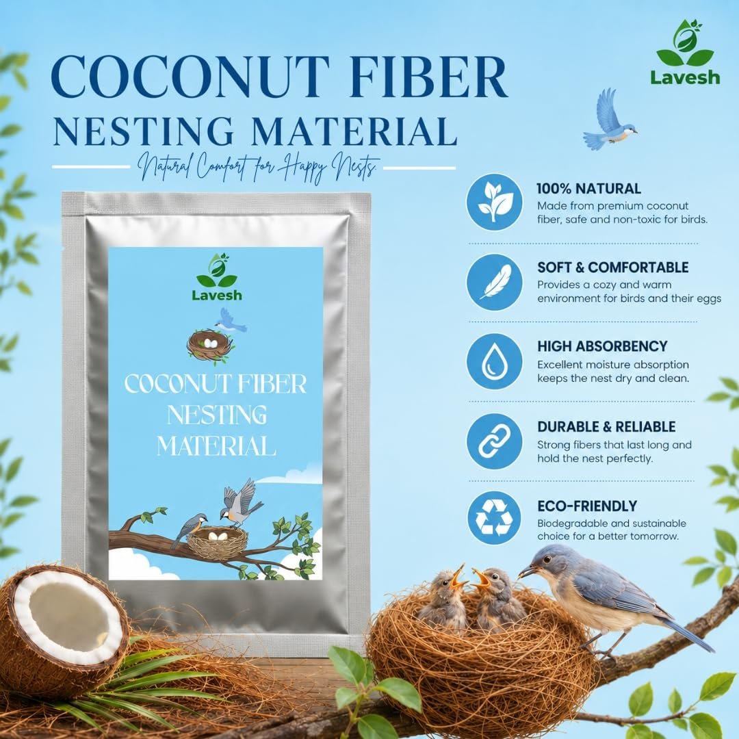 Lavesh Coconut Fiber Nesting Material for Birds - Image 3