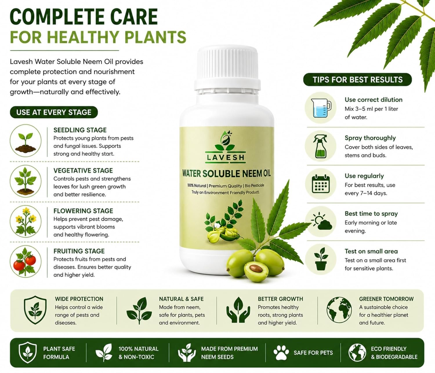 Lavesh Neem Oil for Plants Insects Spray - Image 3